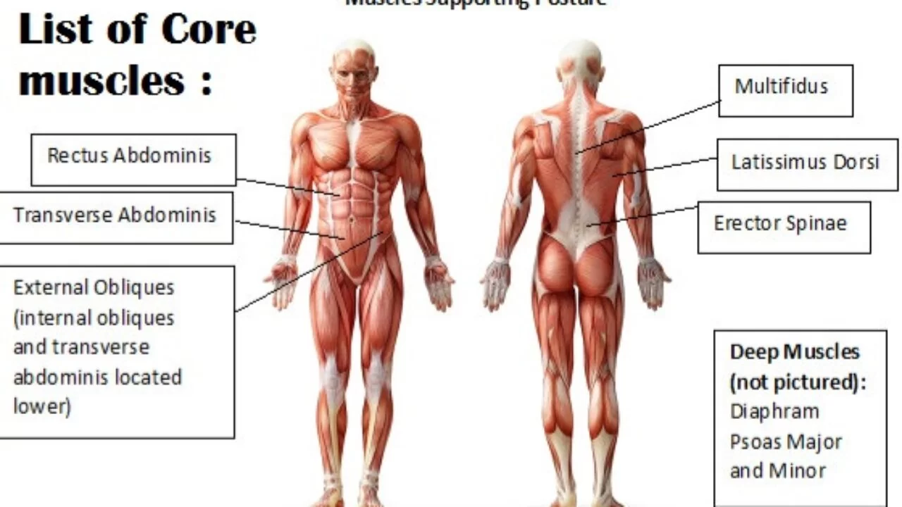 liste des muscles du core